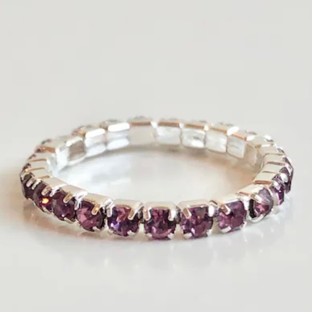Amethyst Crystal Stretchy Toe Ring NEW